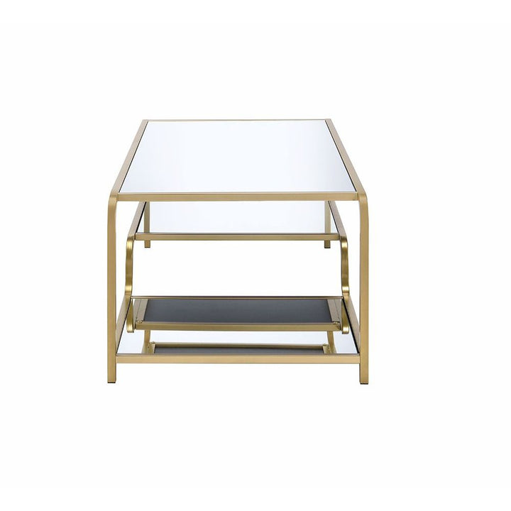 ACME Astrid Gold & Mirror Coffee Table Model 81090 - MONAVILLA