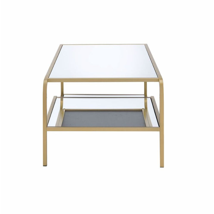 ACME Astrid Gold & Mirror Coffee Table Model 81090 - MONAVILLA