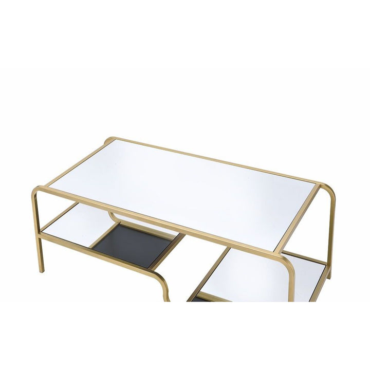 ACME Astrid Gold & Mirror Coffee Table Model 81090 - MONAVILLA