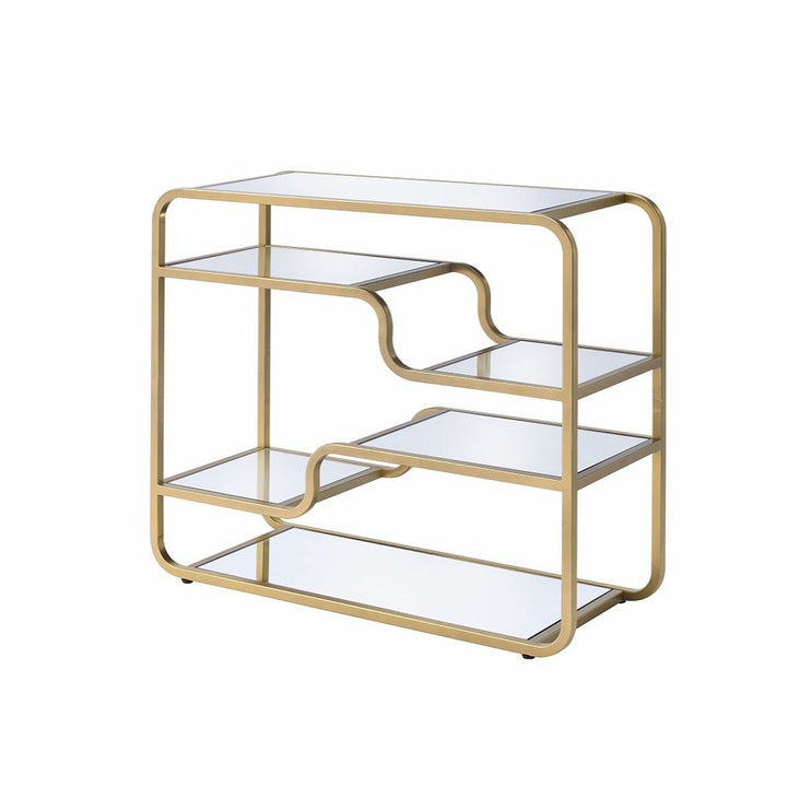 ACME Astrid Gold & Mirror Accent Table Model 81093 - MONAVILLA