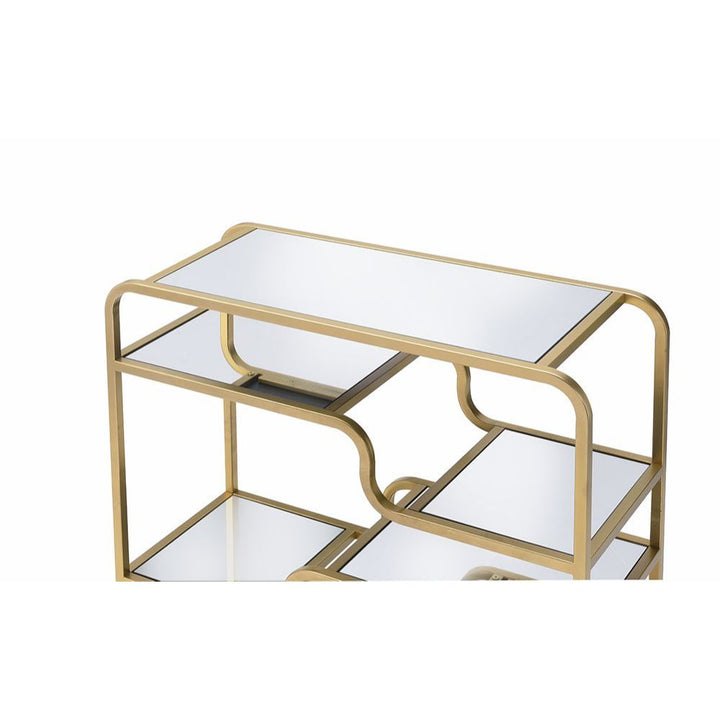 ACME Astrid Gold & Mirror Accent Table Model 81093 - MONAVILLA