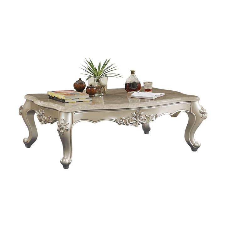 ACME Bently Marble & Champagne Coffee Table Model 81665 - MONAVILLA