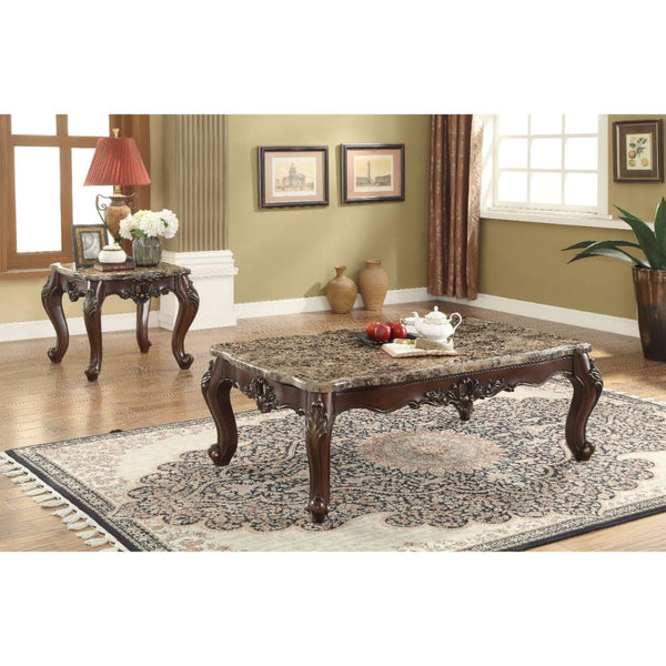 ACME Devayne Marble & Dark Walnut Coffee Table Model 81685 - MONAVILLA