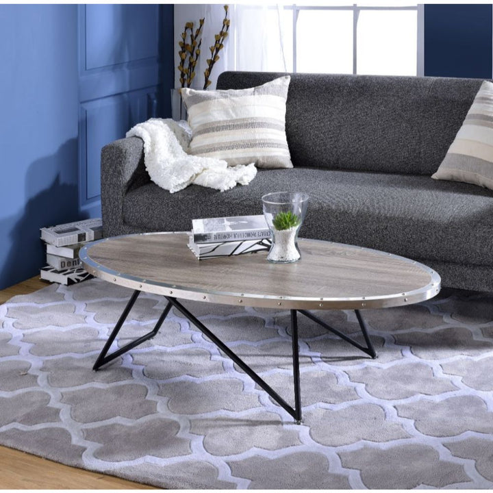 ACME Allis Weathered Gray Oak Coffee Table Model 81730 - MONAVILLA