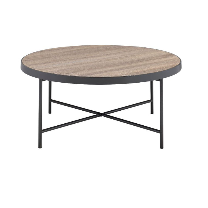 ACME Bage Weathered Gray Oak & Metal Coffee Table Model 81735 - MONAVILLA