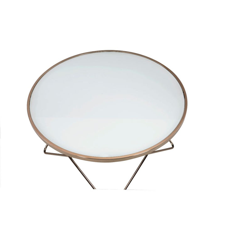 ACME Valora Champagne & Frosted Glass Coffee Table Model 81825 - MONAVILLA