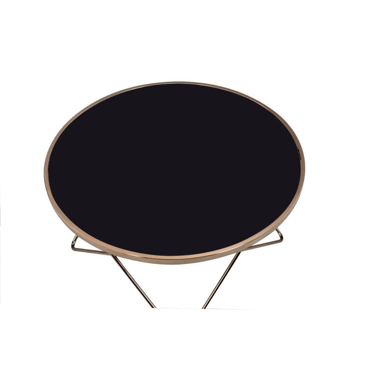 ACME Valora Champagne & Black Glass Coffee Table Model 81830 - MONAVILLA