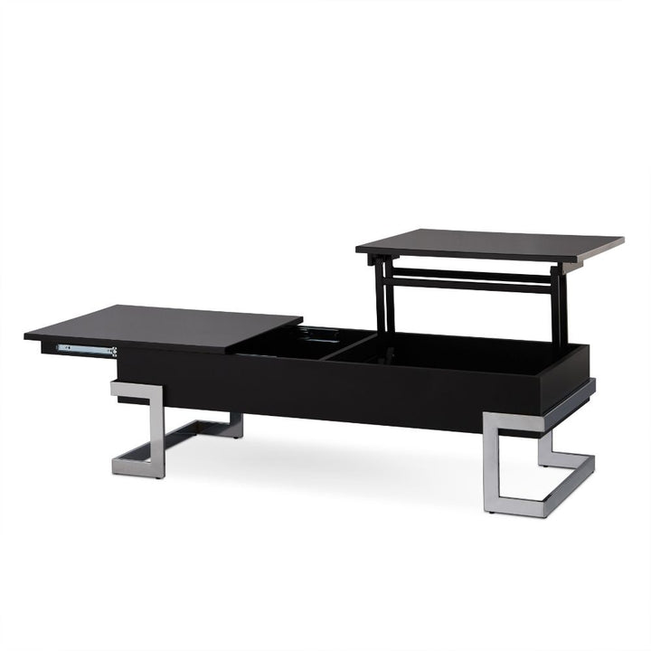 ACME Calnan Black & Chrome Coffee Table Model 81855 - MONAVILLA