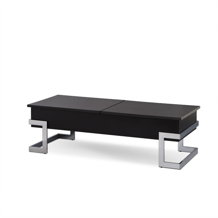 ACME Calnan Black & Chrome Coffee Table Model 81855 - MONAVILLA