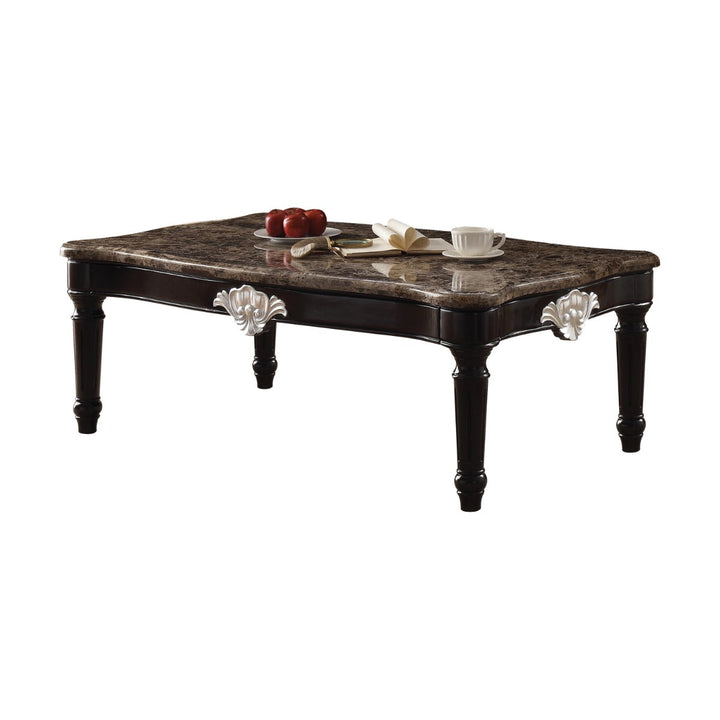 ACME Ernestine Marble & Black Coffee Table Model 82150 - MONAVILLA