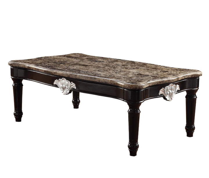 ACME Ernestine Marble & Black Coffee Table Model 82150 - MONAVILLA