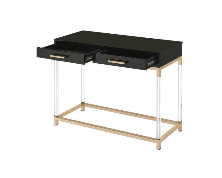 ACME Adiel Black & Gold Finish Accent Table Model 82348 - MONAVILLA