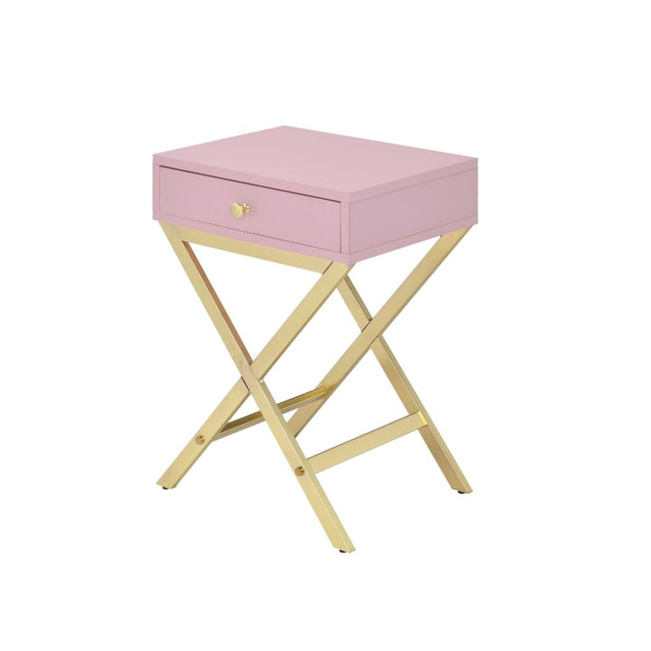 ACME Coleen Pink & Gold Accent Table Model 82698 - MONAVILLA