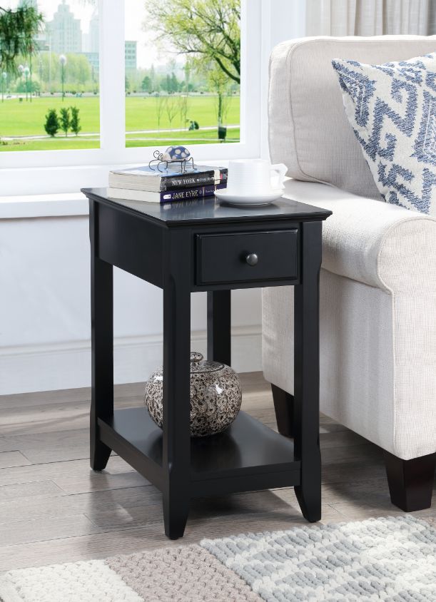 ACME Bertie Black Finish Accent Table Model 82740 - MONAVILLA