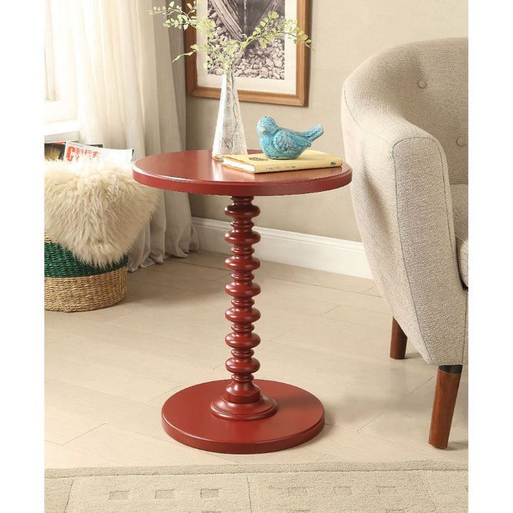 ACME Acton Red Accent Table Model 82800 - MONAVILLA