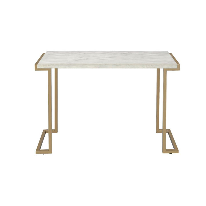 ACME Boice II Faux Marble & Champagne Accent Table Model 82873 - MONAVILLA