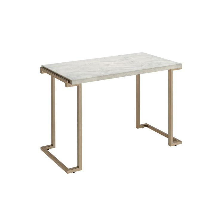 ACME Boice II Faux Marble & Champagne Accent Table Model 82873 - MONAVILLA