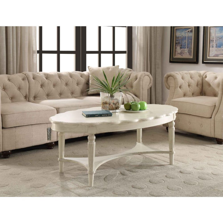 ACME Fordon Antique White Coffee Table Model 82920 - MONAVILLA