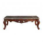 ACME Eustoma Marble & Walnut Coffee Table Model 83065 - MONAVILLA