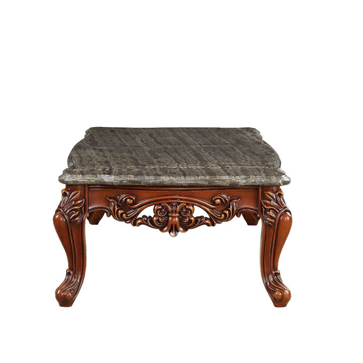 ACME Eustoma Marble & Walnut Coffee Table Model 83065 - MONAVILLA