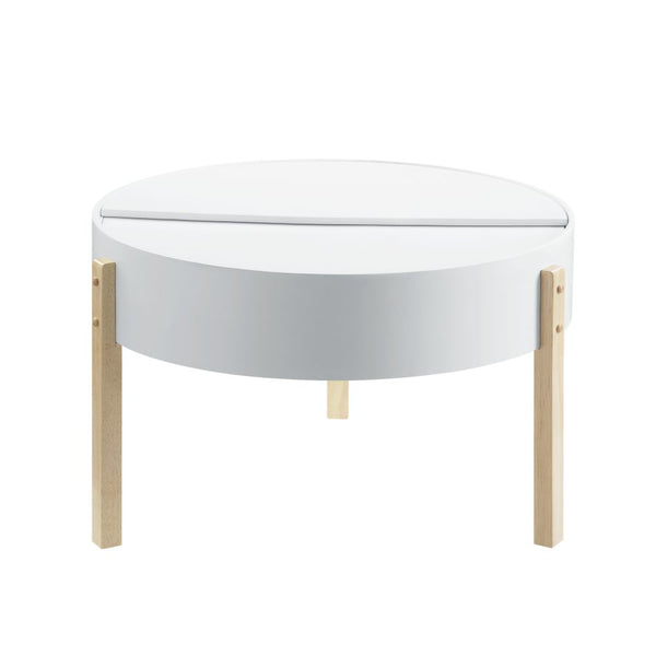 ACME Bodfish White & Natural Coffee Table Model 83215 - MONAVILLA