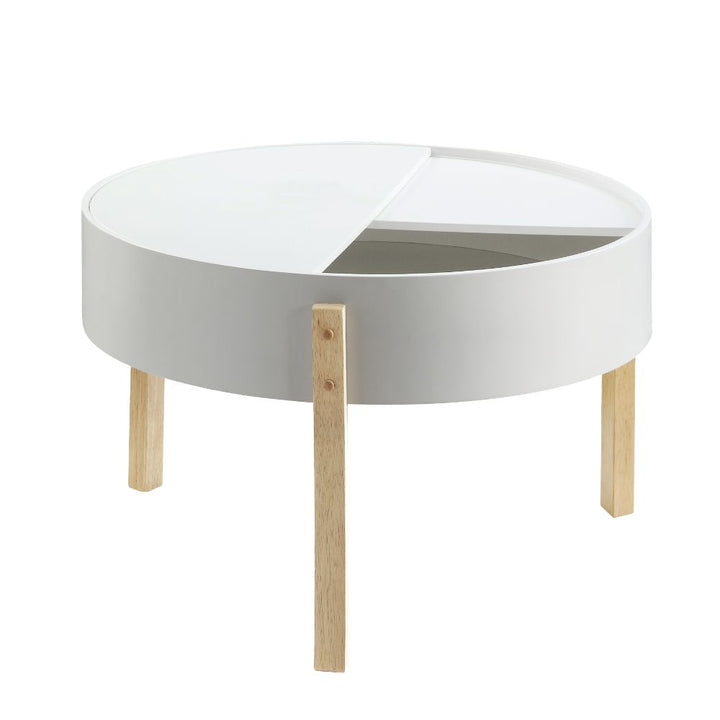 ACME Bodfish White & Natural Coffee Table Model 83215 - MONAVILLA