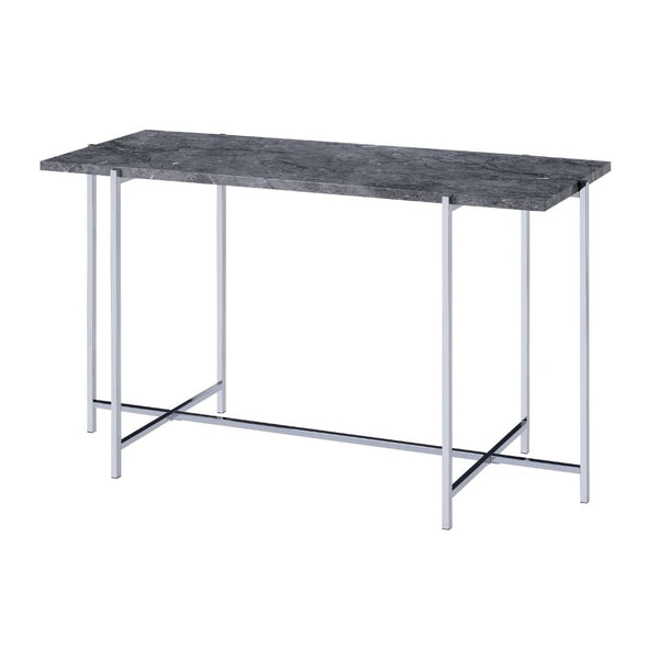 ACME Adelae Faux Marble & Chrome Accent Table Model 83939 - MONAVILLA