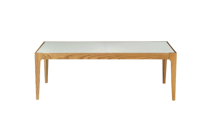 ACME Gwynn Natural & Frosted Glass Coffee Table Model 84665 - MONAVILLA