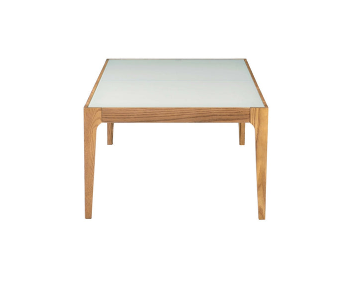 ACME Gwynn Natural & Frosted Glass Coffee Table Model 84665 - MONAVILLA