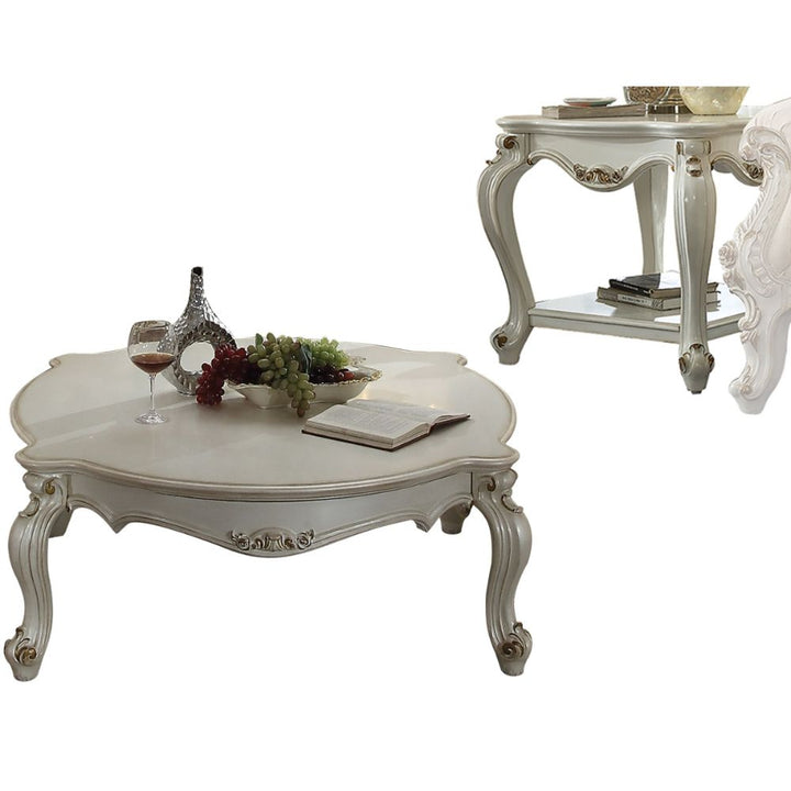 ACME Picardy Antique Pearl Coffee Table Model 86880 - MONAVILLA