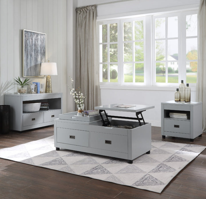 ACME Eleanor Dove Gray Accent Table Model 87108 - MONAVILLA