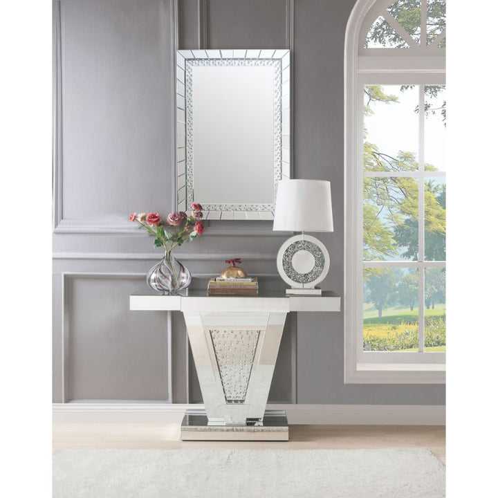 ACME Nysa Mirrored & Faux Crystals Accent Table Model 90064 - MONAVILLA