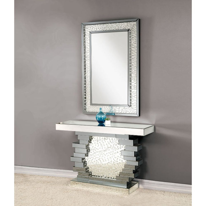 ACME Nysa Mirrored & Faux Crystals Accent Table Model 90232 - MONAVILLA