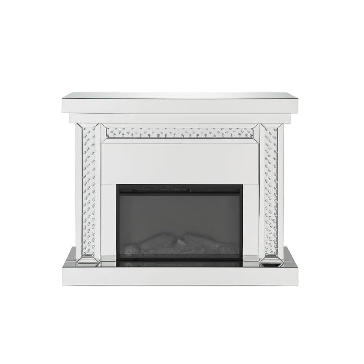 ACME Nysa Mirrored & Faux Crystals Fireplace Model 90272 - MONAVILLA