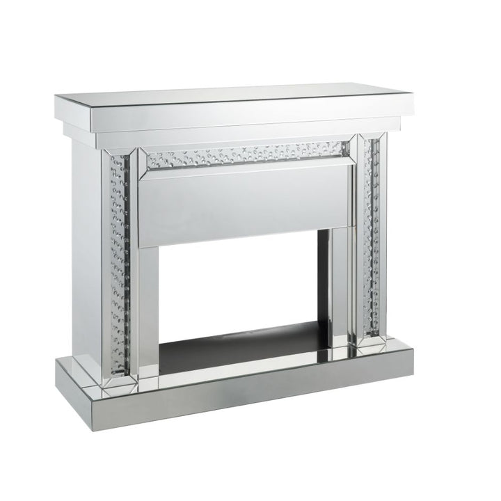 ACME Nysa Mirrored & Faux Crystals Fireplace Model 90272 - MONAVILLA