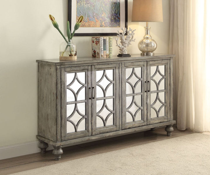 ACME Velika Weathered Gray Accent Table Model 90280 - MONAVILLA