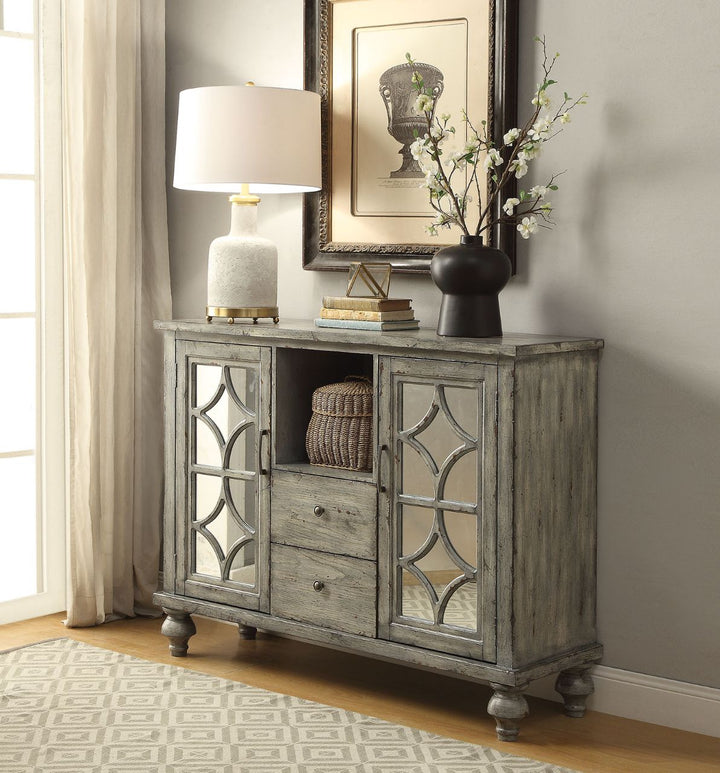 ACME Velika Weathered Gray Accent Table Model 90282 - MONAVILLA