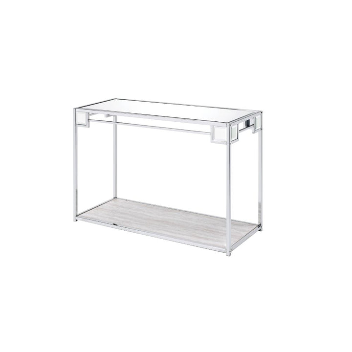 ACME Asbury Mirrored, Chrome Accent Table Model 90308 - MONAVILLA