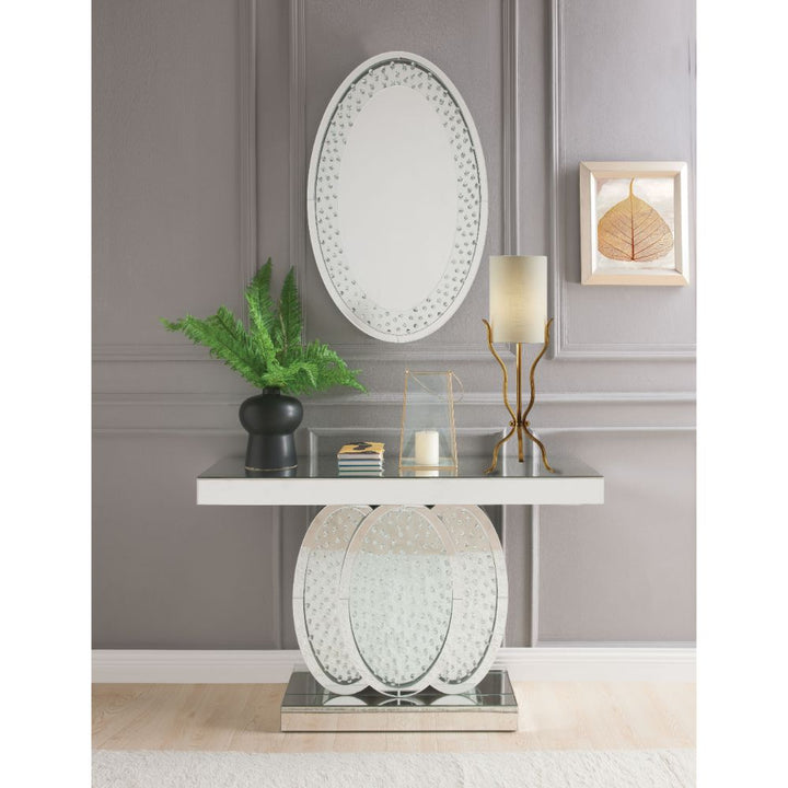 ACME Nysa Mirrored & Faux Crystals Accent Table Model 90320 - MONAVILLA