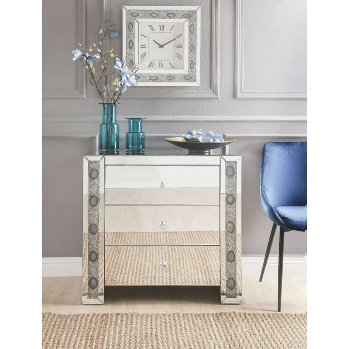 ACME Sonia Mirrored & Faux Agate Accent Table Model 90322 - MONAVILLA