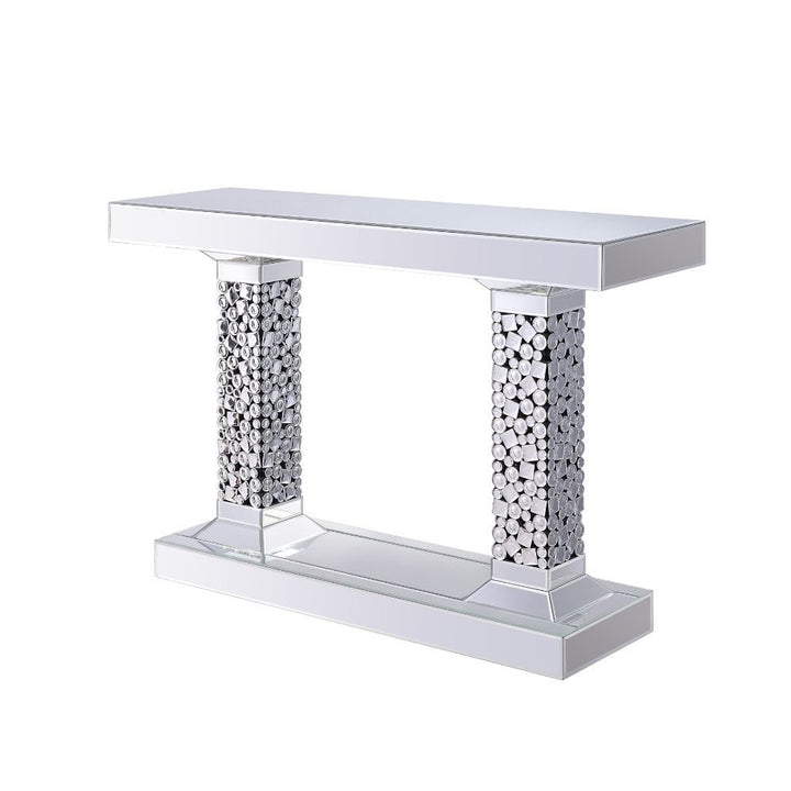 ACME Kachina Mirrored & Faux Gems Accent Table Model 90446 - MONAVILLA