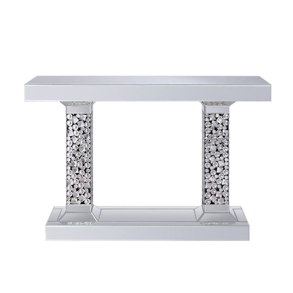 ACME Kachina Mirrored & Faux Gems Accent Table Model 90446 - MONAVILLA