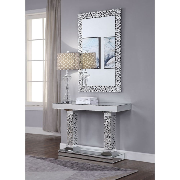 ACME Kachina Mirrored & Faux Gems Accent Table Model 90446 - MONAVILLA