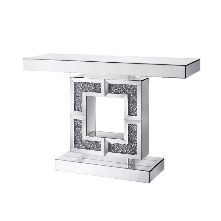 ACME Noralie Mirrored & Faux Diamonds Accent Table Model 90450 - MONAVILLA