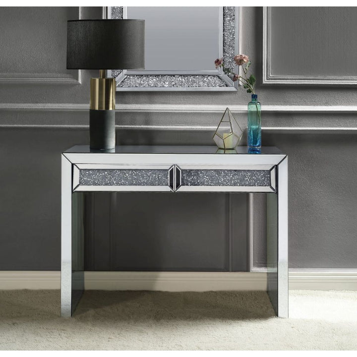 ACME Noralie Mirrored & Faux Diamonds Accent Table Model 90505 - MONAVILLA