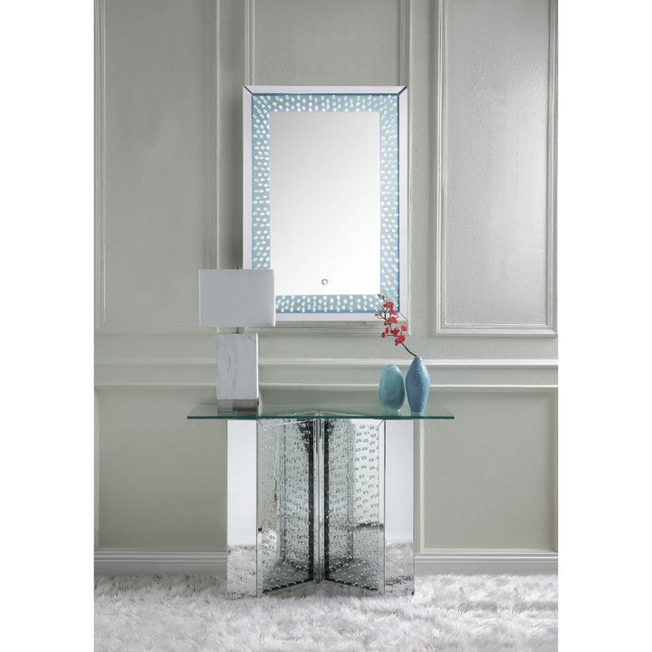 ACME Nysa Mirrored & Faux Crystals Accent Table Model 90510 - MONAVILLA