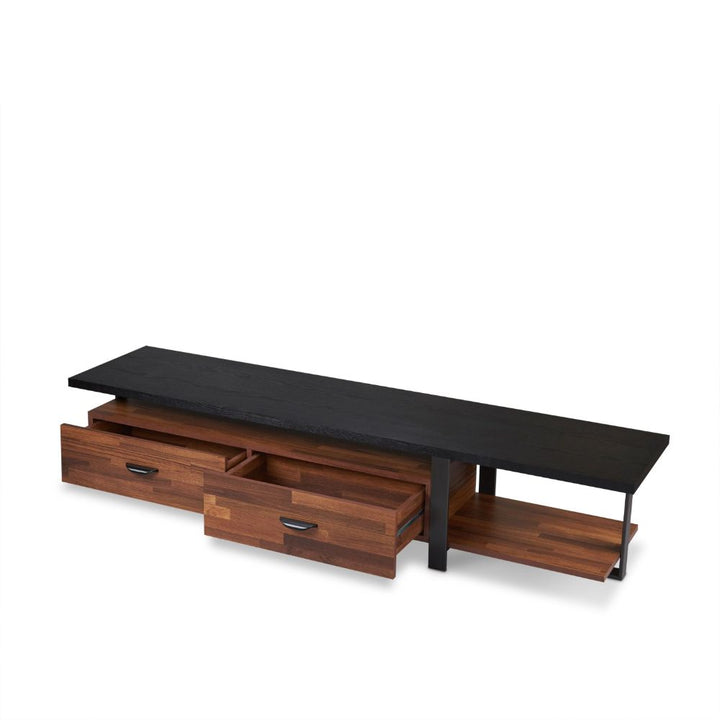 ACME Elling Walnut & Black TV Stand Model 91235 - MONAVILLA