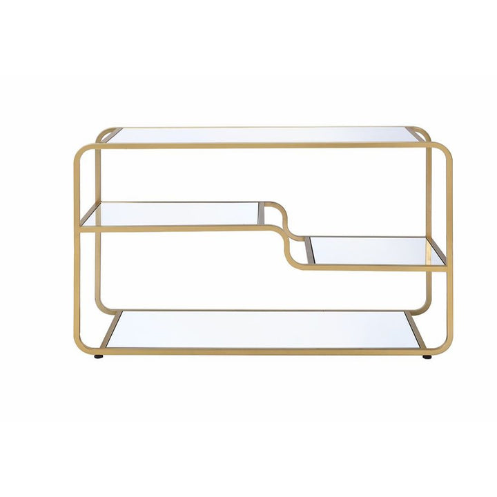 ACME Astrid Gold & Mirror TV Stand Model 91395 - MONAVILLA