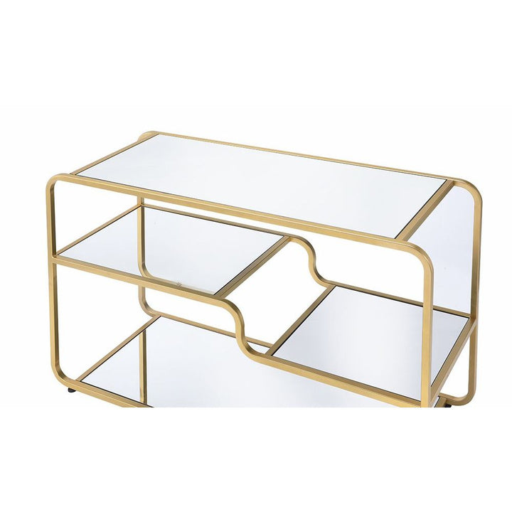 ACME Astrid Gold & Mirror TV Stand Model 91395 - MONAVILLA