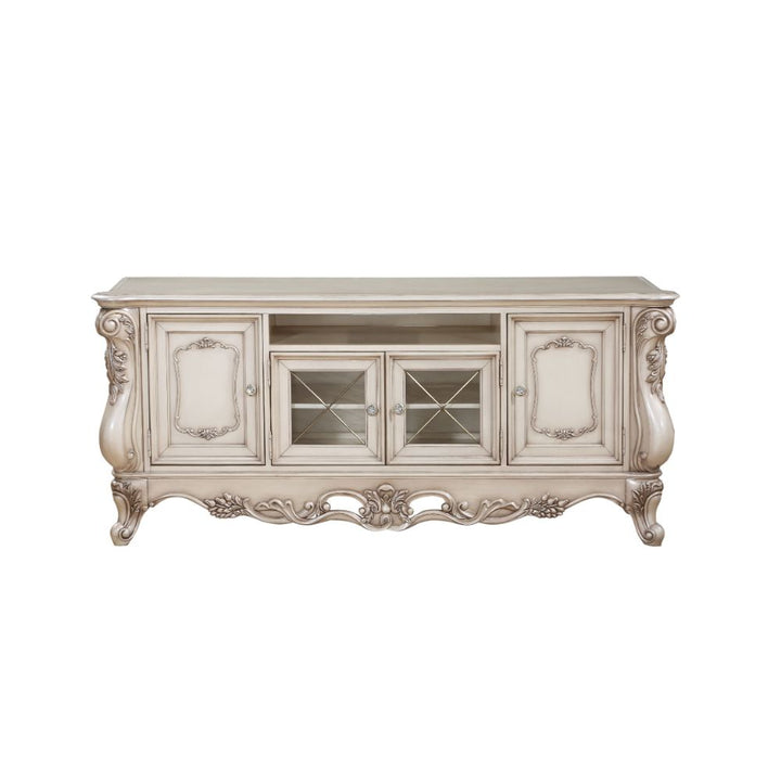 ACME Gorsedd Antique White TV Stand Model 91443 - MONAVILLA